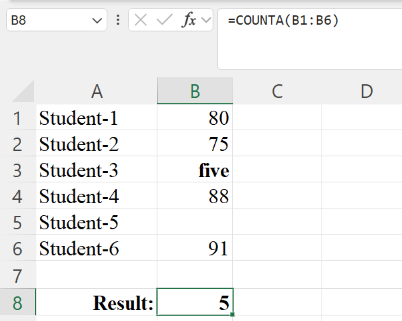 CountA function