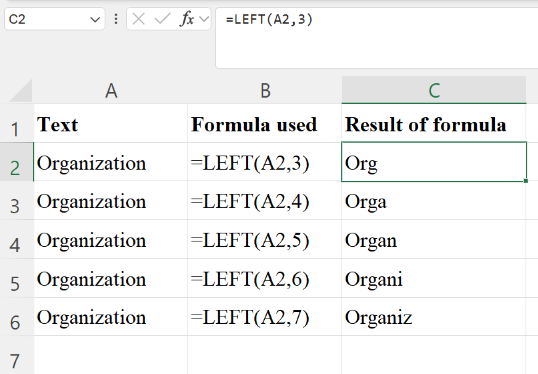 LEFT Function