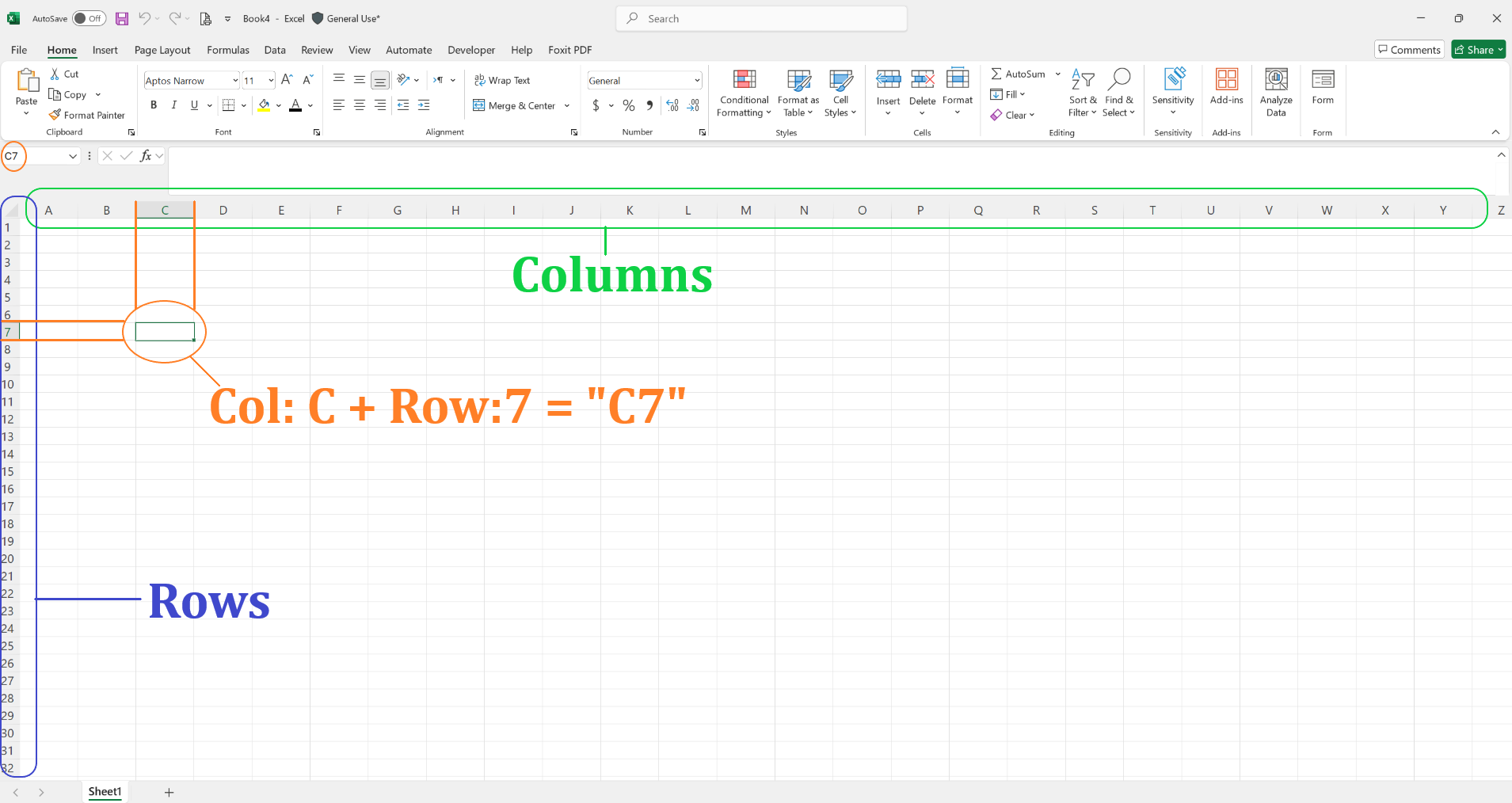 Excel grid example