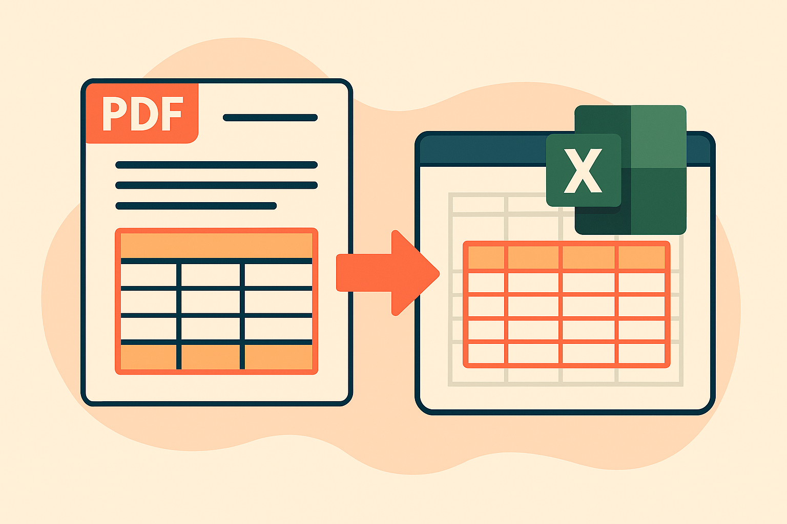 Convert PDF tables and invoices into Excel spreadsheets